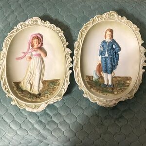 Vintage Lefton, china pinky and blue boy